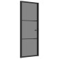vidaXL Puerta interior vidrio EGS y aluminio negro 76x201,5 cm vidaXL Puerta interior vidrio EGS y aluminio negro 76x201,5 cm