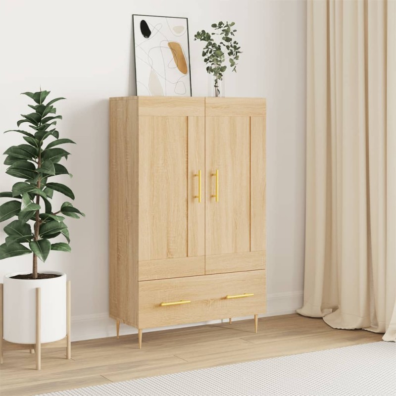 vidaXL Aparador alto madera de ingeniería roble Sonoma 69,5x31x115 cm