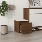 vidaXL Cajón taburete madera contrachapada marrón roble 40,5x40x40 cm vidaXL Cajón taburete madera contrachapada marrón roble 40,5x40x40 cm