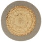 vidaXL Mantel individual 6 uds yute y algodón natural y gris 38 cm