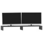 vidaXL Soporte de monitor madera maciza de pino gris 100x27x10 cm vidaXL Soporte de monitor madera maciza de pino gris 100x27x10 cm