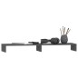 vidaXL Soporte de monitor madera maciza de pino gris 100x27x10 cm vidaXL Soporte de monitor madera maciza de pino gris 100x27x10 cm
