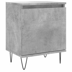 vidaXL Mesita de noche madera de ingeniería gris hormigón 40x30x50 cm