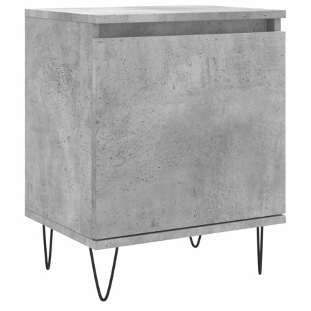 vidaXL Mesita de noche madera de ingeniería gris hormigón 40x30x50 cm