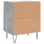 vidaXL Mesita de noche madera de ingeniería gris hormigón 40x30x50 cm vidaXL Mesita de noche madera de ingeniería gris hormigón 40x30x50 cm
