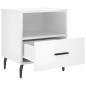 vidaXL Mesita de noche madera de ingeniería blanco brillo 40x35x47,5cm vidaXL Mesita de noche madera de ingeniería blanco brillo 40x35x47,5cm