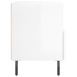 vidaXL Mesita de noche madera de ingeniería blanco brillo 40x35x47,5cm vidaXL Mesita de noche madera de ingeniería blanco brillo 40x35x47,5cm