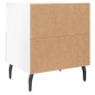 vidaXL Mesita de noche madera de ingeniería blanco brillo 40x35x47,5cm vidaXL Mesita de noche madera de ingeniería blanco brillo 40x35x47,5cm