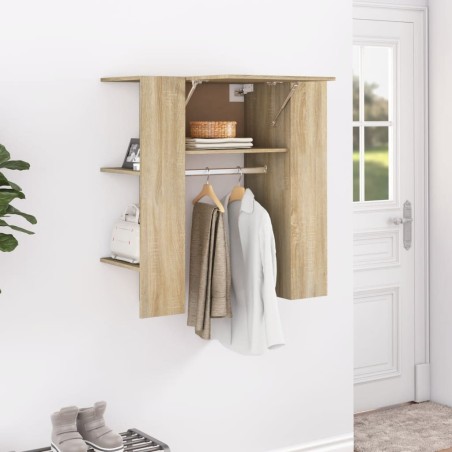 vidaXL Mueble recibidor madera contrachapada roble Sonoma 97,5x37x99cm