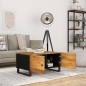 vidaXL Mesa de centro madera maciza mango y contrachapada 80x50x40 cm vidaXL Mesa de centro madera maciza mango y contrachapada 80x50x40 cm