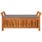 vidaXL Banco almacenaje jardín con cojín madera maciza de acacia 126cm vidaXL Banco almacenaje jardín con cojín madera maciza de acacia 126cm