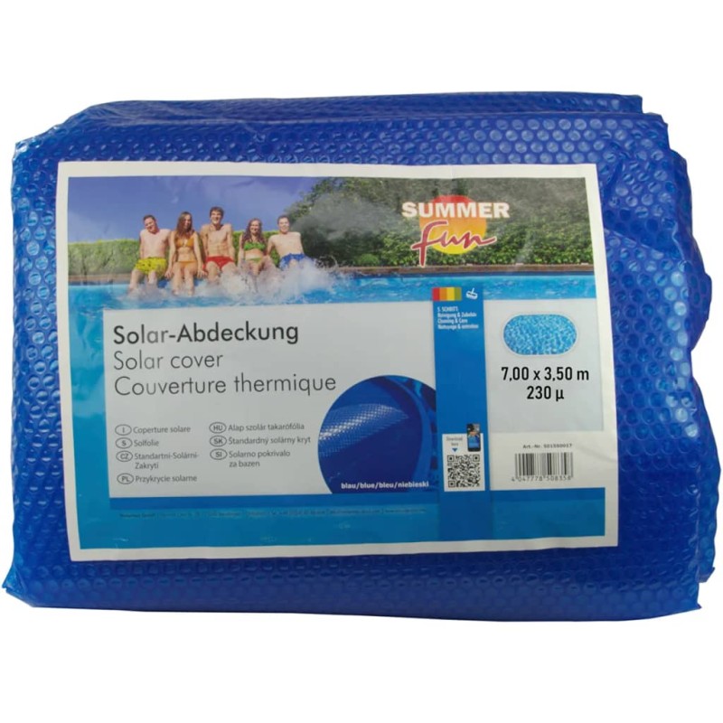 Summer Fun Cubierta solar para piscina ovalada PE azul 700x350 cm Summer Fun Cubierta solar para piscina ovalada PE azul 700x350 cm