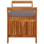 vidaXL Banco almacenaje jardín con cojín madera maciza de acacia 126cm vidaXL Banco almacenaje jardín con cojín madera maciza de acacia 126cm