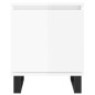 vidaXL Mesita de noche madera de ingeniería blanco brillo 40x30x50 cm vidaXL Mesita de noche madera de ingeniería blanco brillo 40x30x50 cm