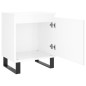 vidaXL Mesita de noche madera de ingeniería blanco brillo 40x30x50 cm vidaXL Mesita de noche madera de ingeniería blanco brillo 40x30x50 cm