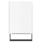 vidaXL Mesita de noche madera de ingeniería blanco brillo 40x30x50 cm vidaXL Mesita de noche madera de ingeniería blanco brillo 40x30x50 cm