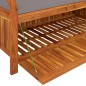 vidaXL Banco almacenaje jardín con cojín madera maciza de acacia 126cm vidaXL Banco almacenaje jardín con cojín madera maciza de acacia 126cm