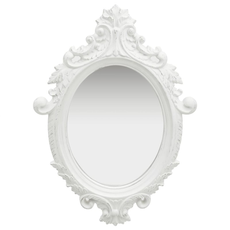 vidaXL Espejo de pared estilo castillo blanco 56x76 cm vidaXL Espejo de pared estilo castillo blanco 56x76 cm