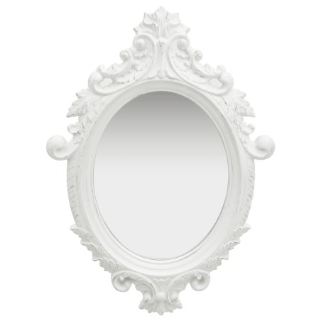 vidaXL Espejo de pared estilo castillo blanco 56x76 cm