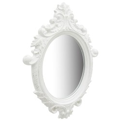 vidaXL Espejo de pared estilo castillo blanco 56x76 cm