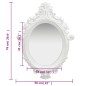 vidaXL Espejo de pared estilo castillo blanco 56x76 cm vidaXL Espejo de pared estilo castillo blanco 56x76 cm