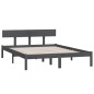 vidaXL Estructura de cama de madera maciza de pino gris 160x200 cm vidaXL Estructura de cama de madera maciza de pino gris 160x200 cm