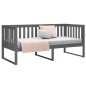 vidaXL Sofá cama madera maciza de pino gris 90x190 cm