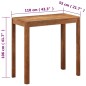 vidaXL Mesa alta cocina madera acacia acabado miel 110x55x106 cm
