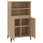 vidaXL Aparador alto madera contrachapada color roble 60x36x110 cm vidaXL Aparador alto madera contrachapada color roble 60x36x110 cm