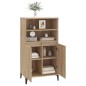 vidaXL Aparador alto madera contrachapada color roble 60x36x110 cm vidaXL Aparador alto madera contrachapada color roble 60x36x110 cm