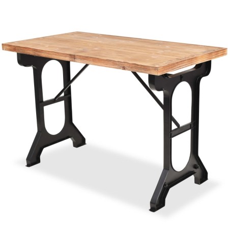 vidaXL Mesa de salón comedor en madera maciza de abeto 122x65x82 cm