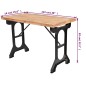 vidaXL Mesa de salón comedor en madera maciza de abeto 122x65x82 cm vidaXL Mesa de salón comedor en madera maciza de abeto 122x65x82 cm