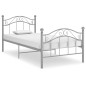 vidaXL Estructura de cama de metal gris 90x200 cm