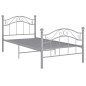 vidaXL Estructura de cama de metal gris 90x200 cm