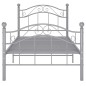 vidaXL Estructura de cama de metal gris 90x200 cm