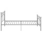 vidaXL Estructura de cama de metal gris 90x200 cm