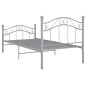 vidaXL Estructura de cama de metal gris 90x200 cm