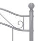 vidaXL Estructura de cama de metal gris 90x200 cm