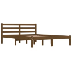vidaXL Estructura de cama madera maciza de pino marrón miel 120x190 cm