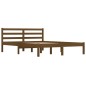 vidaXL Estructura de cama madera maciza de pino marrón miel 120x190 cm