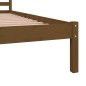 vidaXL Estructura de cama madera maciza de pino marrón miel 120x190 cm