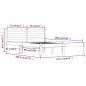 vidaXL Estructura de cama madera maciza de pino marrón miel 120x190 cm