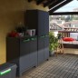 Keter Armario de almacenaje con estantes Moby gris grafito 182 cm