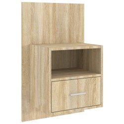 vidaXL Mesita de noche de pared roble Sonoma
