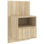vidaXL Mesita de noche de pared roble Sonoma vidaXL Mesita de noche de pared roble Sonoma
