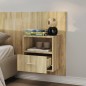 vidaXL Mesita de noche de pared roble Sonoma vidaXL Mesita de noche de pared roble Sonoma