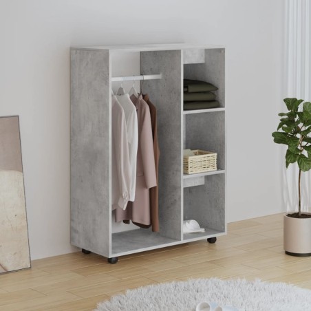 vidaXL Armario de madera de ingeniería gris hormigón 80x40x110 cm