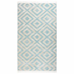 vidaXL Alfombra de exterior tejido plano verde y beige 115x170 cm