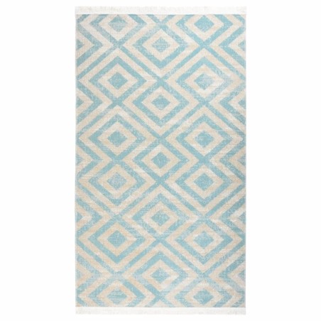 vidaXL Alfombra de exterior tejido plano verde y beige 115x170 cm