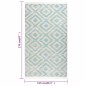vidaXL Alfombra de exterior tejido plano verde y beige 115x170 cm vidaXL Alfombra de exterior tejido plano verde y beige 115x170 cm